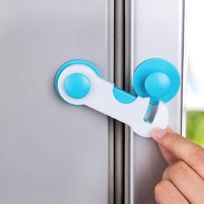 Gambar Kunci Pengaman Bayi Pintu Lemari Laci Kulkas Pengait Baby Safety Lock - Biru Muda dari spencer mart Jakarta Barat Tokopedia