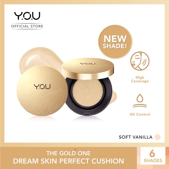 Gambar You The Gold One Dream Skin Perfect BB Cushion [High Coverage] - Soft Vanilla dari YOU Beauty Official undefined Tokopedia