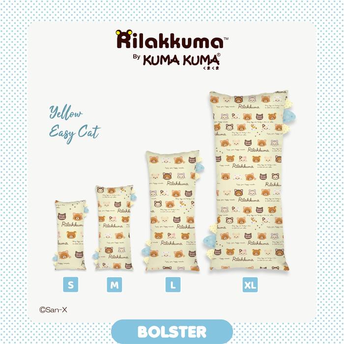 Gambar COVER BOLSTER RILAKKUMA BY KUMA-KUMA|SARUNG GULING BAMBOO TENCEL - YELLOW EASY CAT, M dari Carson Baby Shop undefined Tokopedia