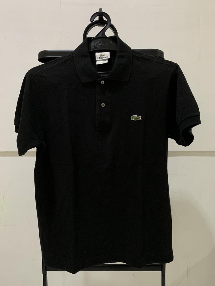 Jual LACOSTE POLO SHIRT (BLACK) - MADE 