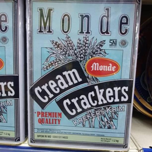 Gambar Monde Cream Crackers Premium Quality 1,2kg-Biskuit Kaleng Besar dari Cempaka Jati undefined Tokopedia