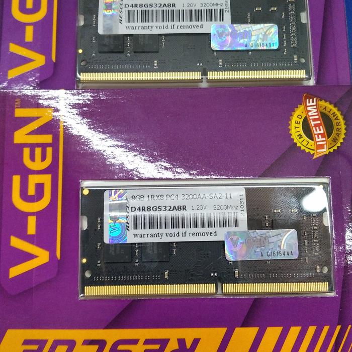 Jual ram sodimm V-Gen ddr4 8gb 3200Mhz Kota Administrasi Jakarta