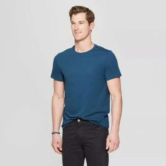 Gambar Kaos Pria Polos Goodfellow&co Standard fit - thunder blue, S dari saka fashion branded undefined Tokopedia