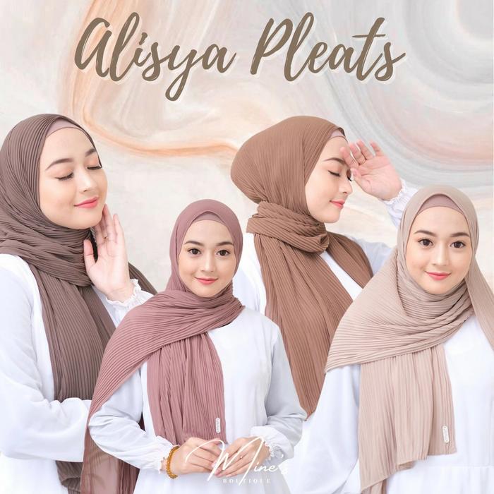 Gambar hijab plisket pashmina jilbab - Kuning dari Toko Najwa Makassar undefined Tokopedia