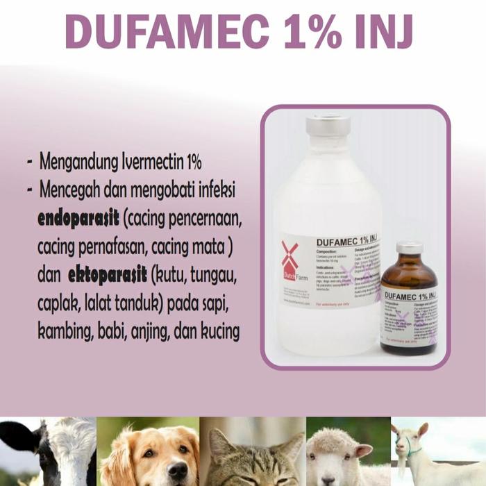 Gambar Dufamec 1 % inj. ivermectin 50 ml obat kutu tungau cacing - 500 ml dari VetStoreIndo undefined Tokopedia