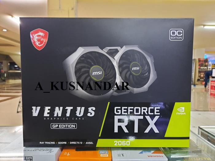 Vga Msi Geforce Rtx 2060 Ventus Gp Oc 6gb Gddr6 Rtx2060