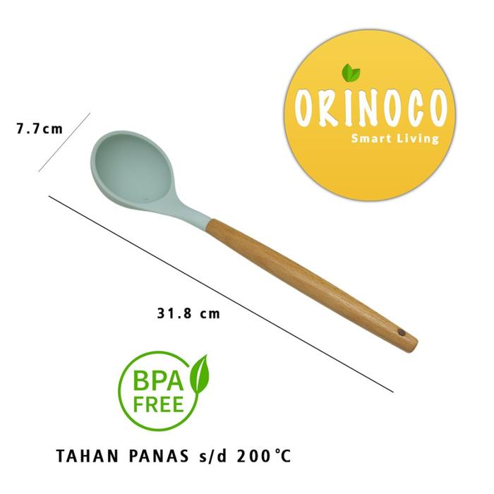 Gambar Orinioco Alat Masak SILICONE OR-203 SOLID LADEL GREEN dari Orinoco Smart Living undefined Tokopedia