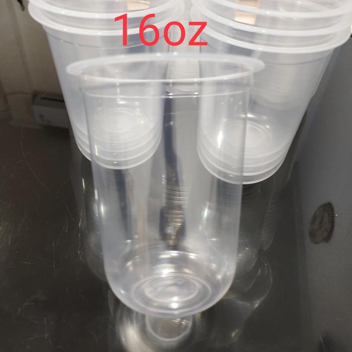 Gambar Gelas Plastik Starindo 12oz 14oz 16oz Oval isi 50pcs Bahan Tebal - 16oz dari VaJioJio undefined Tokopedia