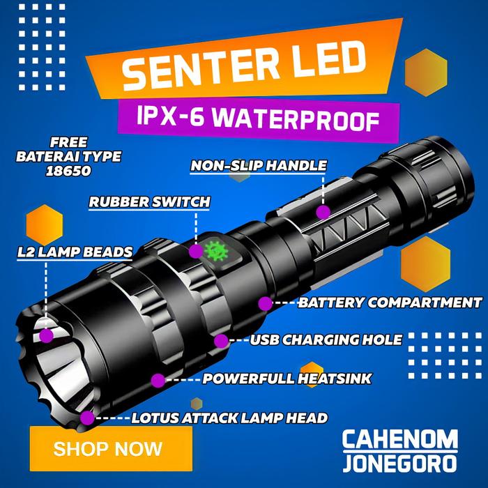 Gambar SENTER LED HUNTING SUPER TERANG dari CAHENOM JONEGORO undefined Tokopedia