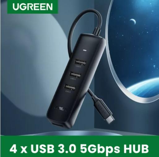 Gambar UGREEN TYPE C to USB 4 PORT HUB USB 3.0 WINDOWS MACBOOK ANDROID - New Model dari Ruellia.Corp undefined Tokopedia