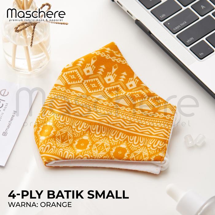 Gambar Masker KN95 4-Ply Motif Batik (Ukuran Kecil) - Orange dari Maschere Indonesia undefined Tokopedia