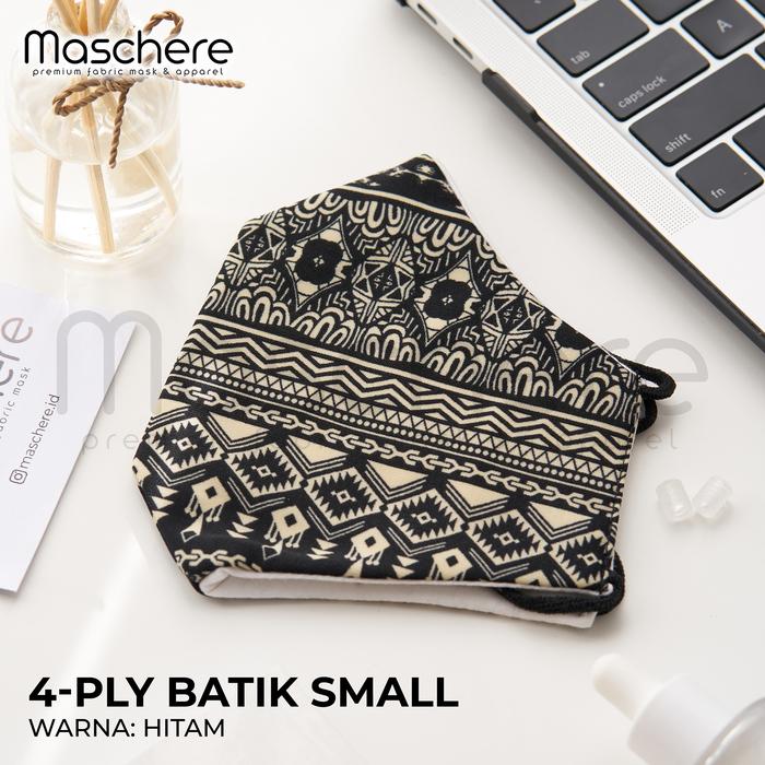 Gambar Masker KN95 4-Ply Motif Batik (Ukuran Kecil) - Hitam dari Maschere Indonesia undefined Tokopedia
