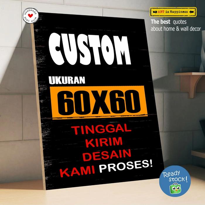 Gambar Hiasan Dinding Custom 60x60 pajangan dinding Kamar Desain sendiri dari homedecor penawarna undefined Tokopedia