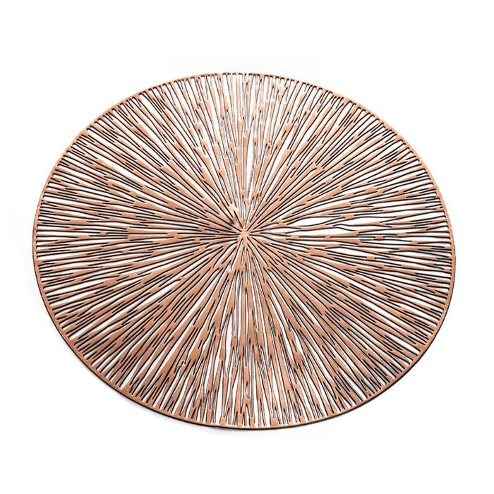 Gambar Alas Piring Makan Bulat Matahari PVC High Quality - Rose Gold dari Sejati Official Store undefined Tokopedia
