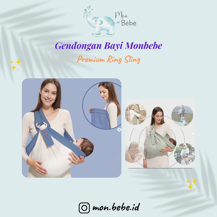 Ring Sling Babykleding Tweeling Tweeling Co Baby Sling Gendongan - Main Image