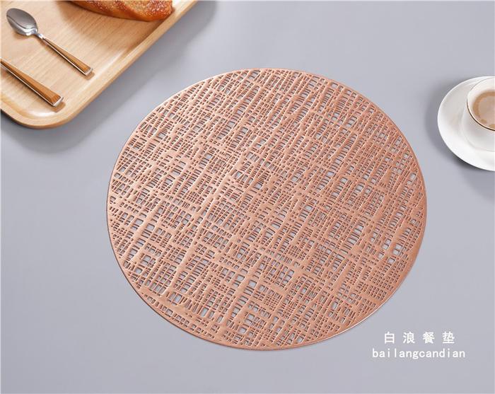 Gambar Placemat For Dining Table PVC/ Tatakan Piring PVC High Quality - Rose Gold dari Home Decor Zega undefined Tokopedia