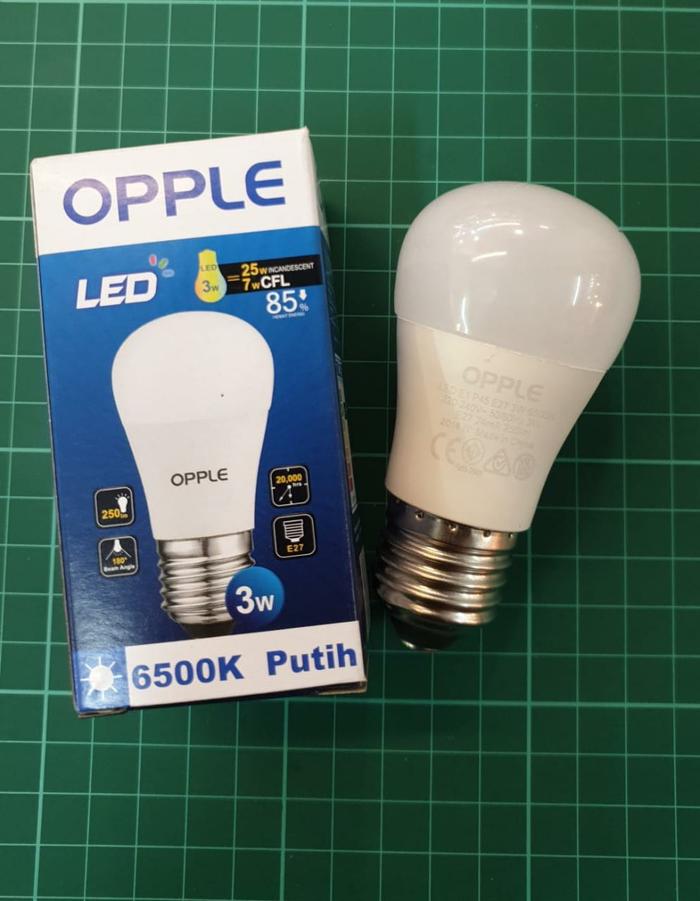 Gambar Opple Bohlam Bulb 3 Watt 5 Watt 7 Watt 9 Watt 12 Watt 14 Watt - 3 Watt, Putih dari Makmur Jaya Listrik Kenari undefined Tokopedia
