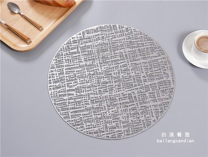 Gambar Placemat For Dining Table PVC/ Tatakan Piring PVC High Quality - Silver dari Home Decor Zega undefined Tokopedia