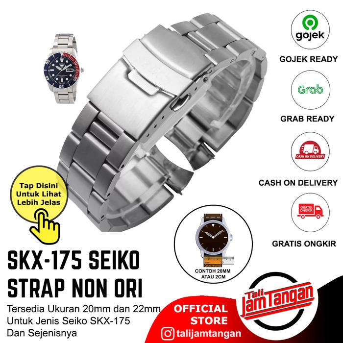Gambar 20mm 22mm Tali Jam Tangan Rantai Seiko Aftermarket SKX-175 SKX-173 - 20mm dari Tali Jam Tangan com Kota Tangerang Selatan Tokopedia