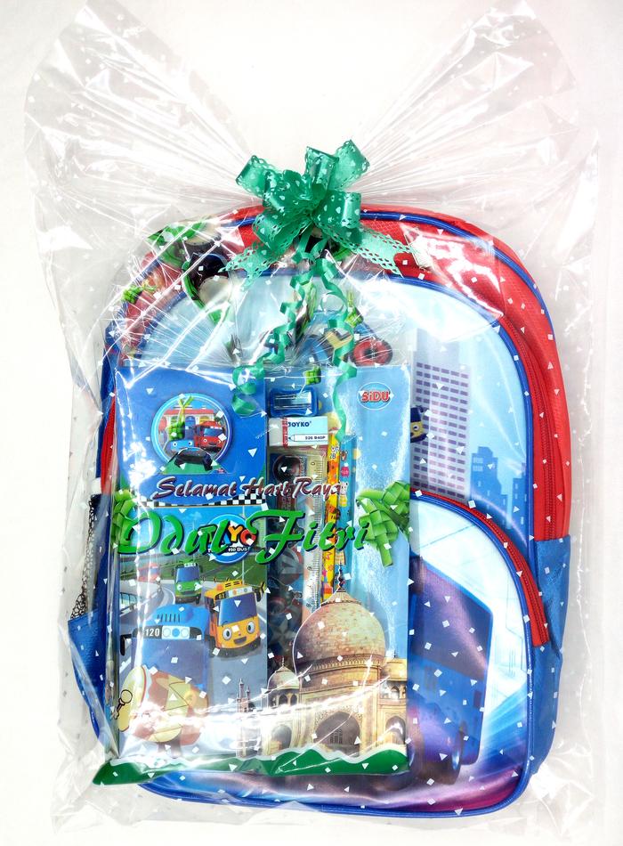 Gambar Paket alat tulis tas anak ukuran besar bagus dan komplit - Biru dari atkpedia undefined Tokopedia