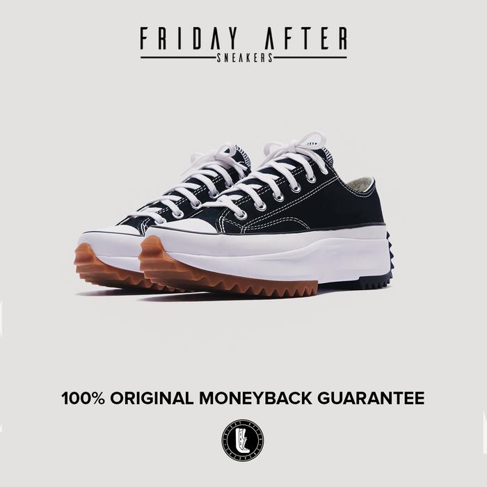 Jual Sneakers Wanita Converse Run Star Hike Low Black White Gum