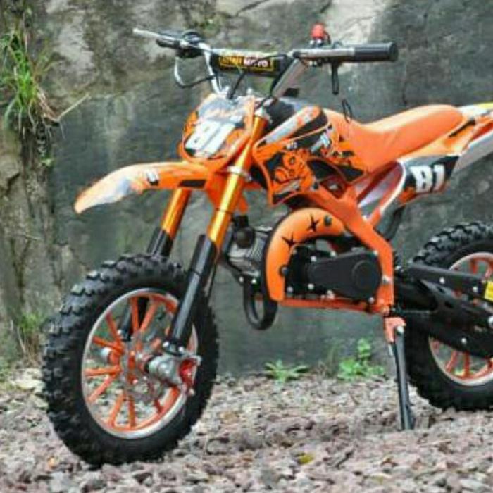 Gambar Motor Trail Mini Minimoto MT2 50cc 2 tak dari gratefullz undefined Tokopedia