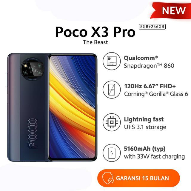 Gambar POCO X3 Pro (8GB + 256GB) - Phantom Black dari Delpi_Store undefined Tokopedia