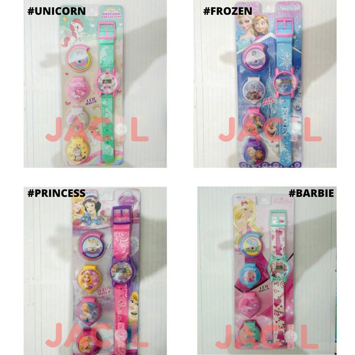 Gambar JAM TANGAN ANAK PEREMPUAN MULTI-TUTUP UNICORN | JACIL - BARBIE dari Jam tangan jacil undefined Tokopedia
