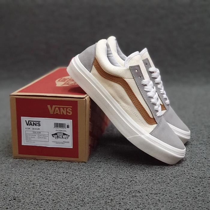 Vans Shoes Vans Old Skool White Cream SEPATU VANS OLD SKOOL OG