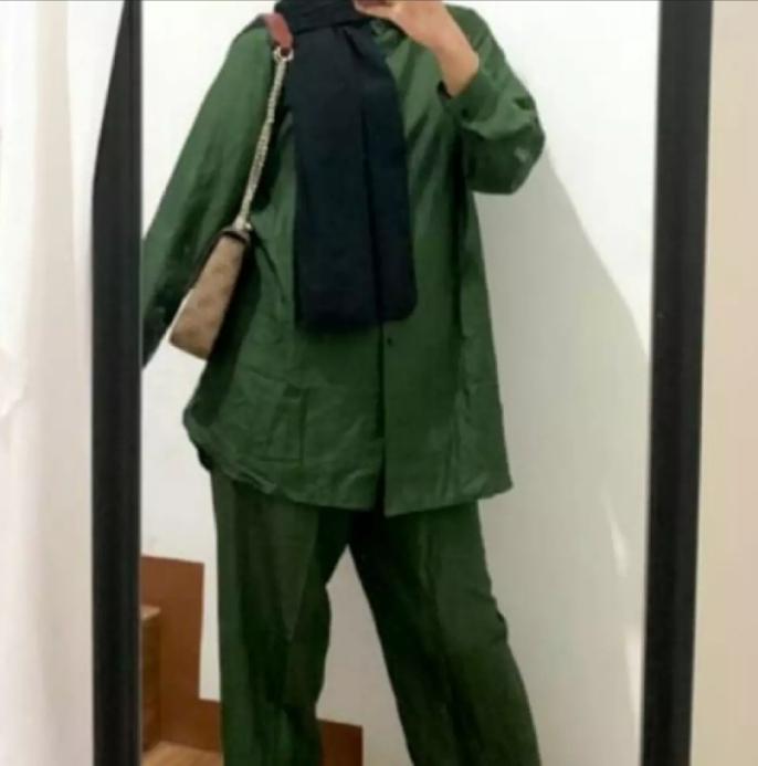 Gambar BASIC DAILY SET POLOS | SETELAN WANITA | SETELAN RAYON IMPORT - Army, Standar dari Devi W Collection undefined Tokopedia