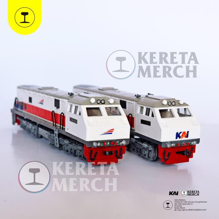 Gambar Diecast Miniatur dummy replika Kereta Api Indonesia CC 203 01 01 Loko - LOGO KAI BARU dari KERETA MERCH undefined Tokopedia