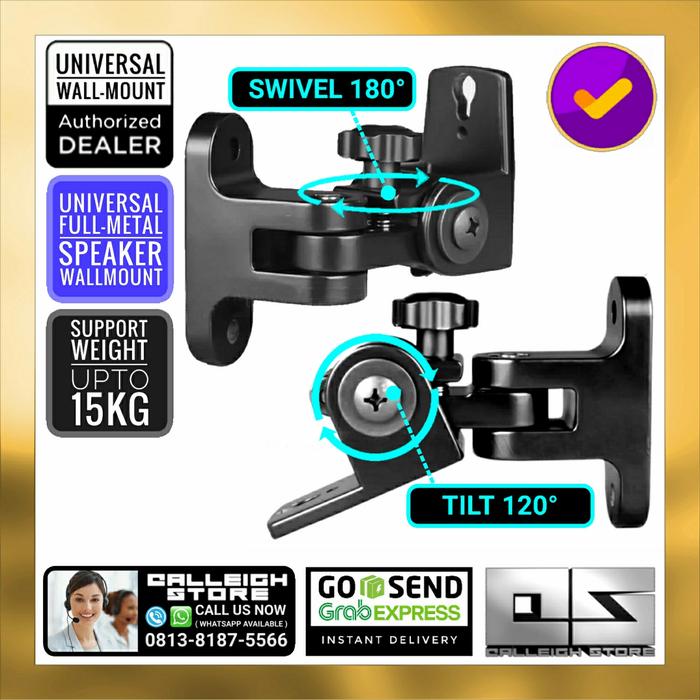 Gambar UNIVERSAL SURROUND SPEAKER WALL MOUNT BRACKET - Beban 15KG dari calleigh store undefined Tokopedia