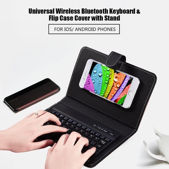 Gambar KEYBOARD MINI BLUETOOTH FOR MOBILE PHONE TABLET SMART TV LEATHER CASE - PINK MINI dari AKSESORIS MOBIL SHOP88 undefined Tokopedia