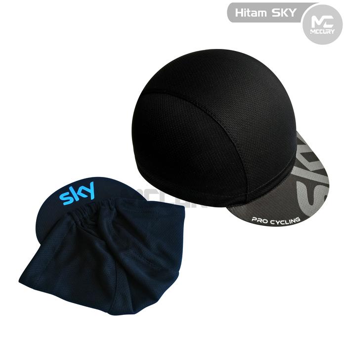 Gambar Topi sepeda Dryfit Hitam Pet PINARELLO COLNAGO SKY Milano All Size - SKY dari MCCURY undefined Tokopedia