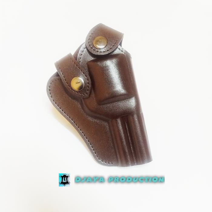 Gambar holster revolver 2 inch kulit asli - pinggang luar - CoklatTua, 2 inch dari Putra AS Djaya undefined Tokopedia