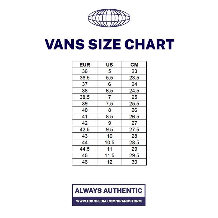 Vans Old Skool Vans Sneakers Size Chart Chart Vans 38 Size Vans