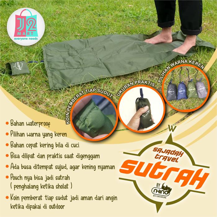 Gambar SAJADAH SAKU LIPAT TRAVEL WATERPROOF PLUS SUTRAH - Hijau Army dari jituonlinemart undefined Tokopedia