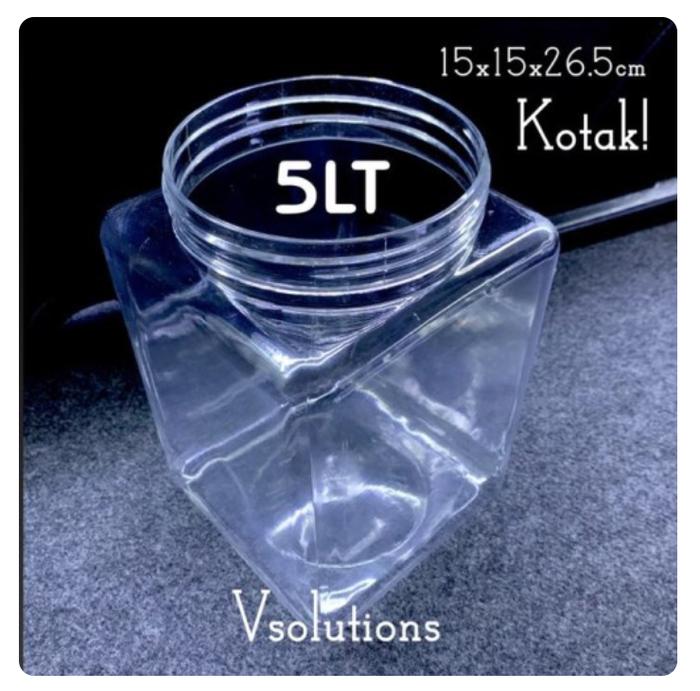 Gambar Toples 5Lt KOTAK plastik besar untuk kerupuk / cupang - 5L Non Tutup dari VSolutions Plastik undefined Tokopedia