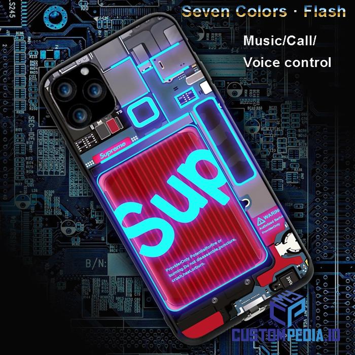 Gambar Casing LED iPhone 12 / iPhone 12 Pro / iPhone 12 Pro Max Backlight - Supreme 2, iP 12 Pro Max dari Mycustompedia Indonesia undefined Tokopedia