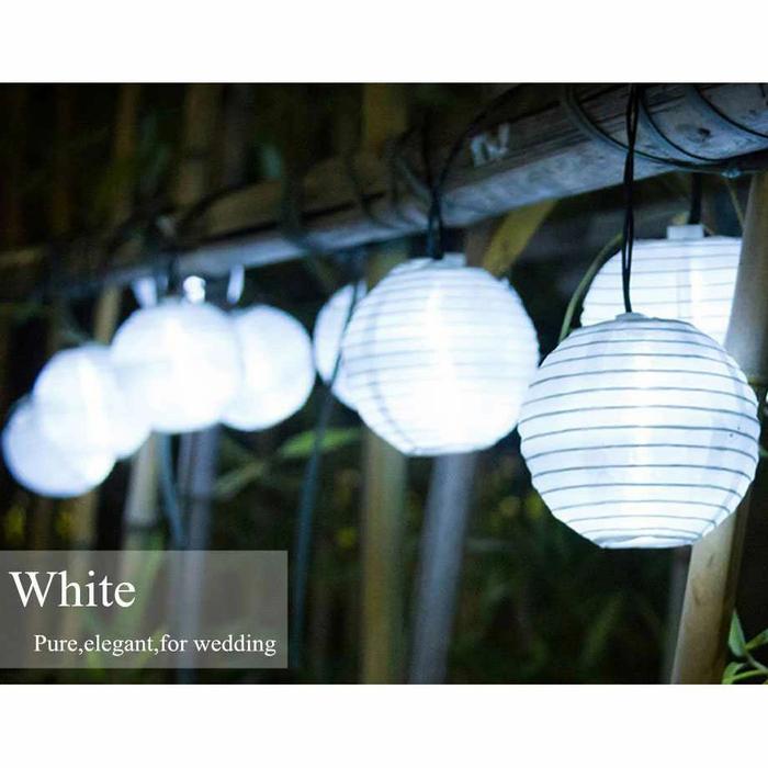 Gambar Lampu Hias Dekorasi Lampion Solar Power 20 LED 5M - Putih dari Mulyasetore undefined Tokopedia