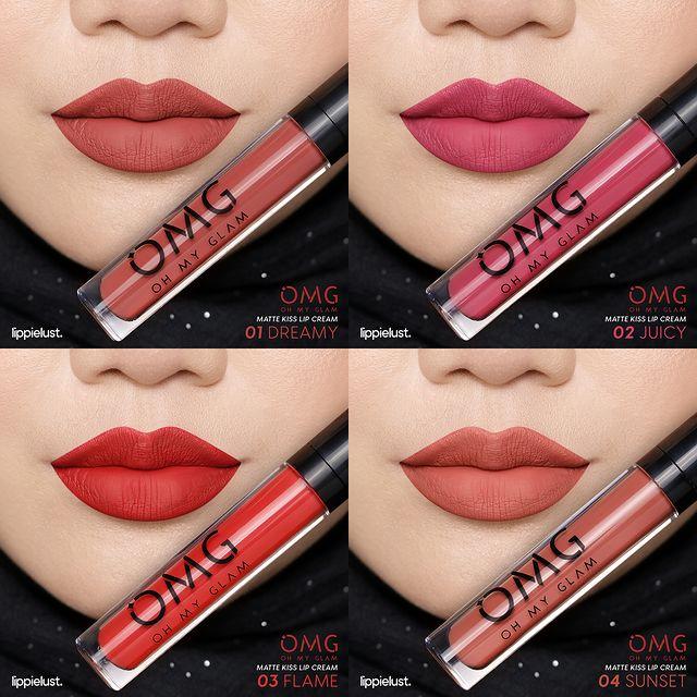 Gambar OMG OH MY GLAM Matte Kiss Lip Cream Original - 02. Juicy dari Mimi Store2811 undefined Tokopedia