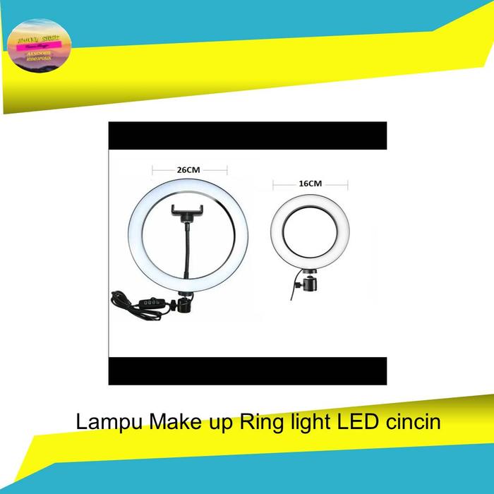 Gambar LAMPU MAKE UP Ring Light Ringlight LED cincin 3 Mode 16CM 26CM STREAM - 26 cm dari Ikmaal_Store undefined Tokopedia