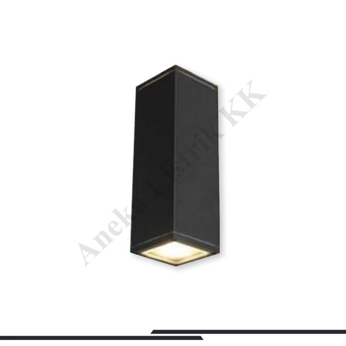 Gambar Lampu Dinding KOTAK SEGI HITAM MINIMALIS E27 2arah PILAR 2 ARAH HIAS - NO BubbleWrap dari Aneka Listrik KK undefined Tokopedia
