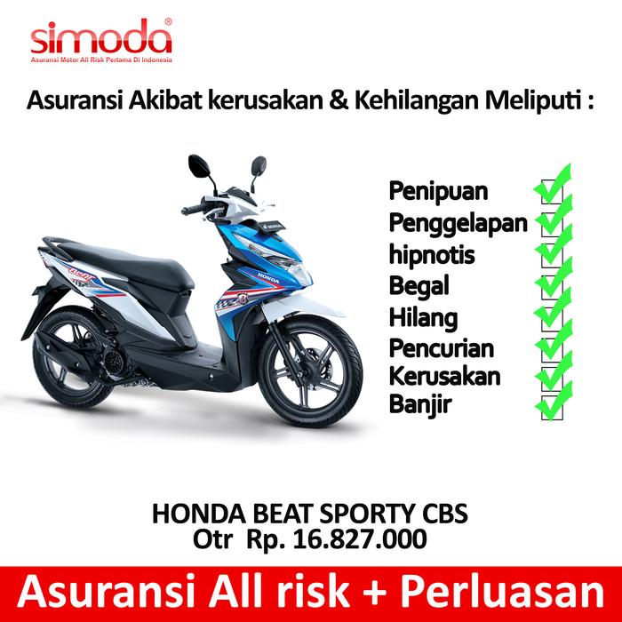 Gambar Asuransi Motor + Honda Beat Sporty + Asuransi Allrisk - Allrisk 1th dari simoda undefined Tokopedia