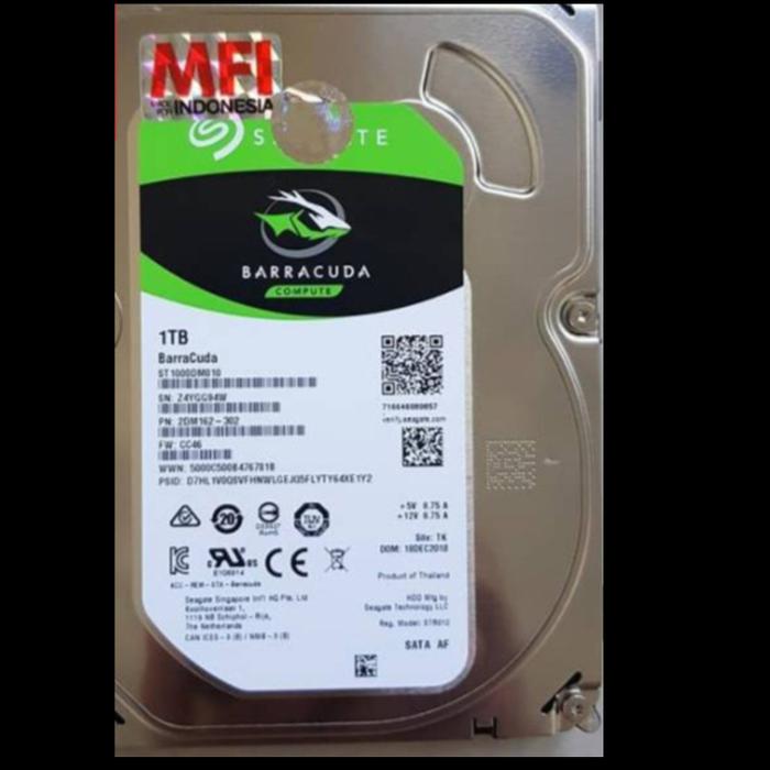 Jual Seagate BarraCuda MFI HDD Internal PC 1TB (Garansi Resmi