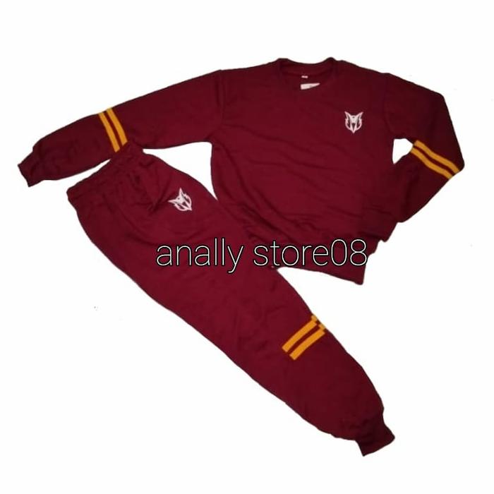 Gambar SETELAN TRAINING ANAK LAKI LAKI USIA 5-10 TAHUN / SETELAN JOGGER ANAK - Merah, No 2(7-8th) dari anallystore08 undefined Tokopedia