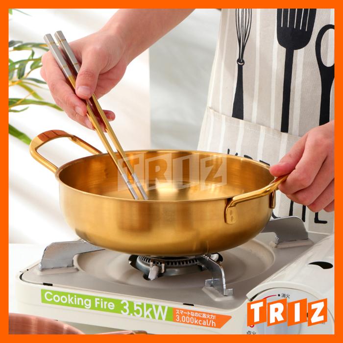 Gambar Cooking Pot Stainless Steel Gold Rainbow / Panci Soup Hotpot Mie Ramen - Gold dari TRIZ Store_NEW undefined Tokopedia