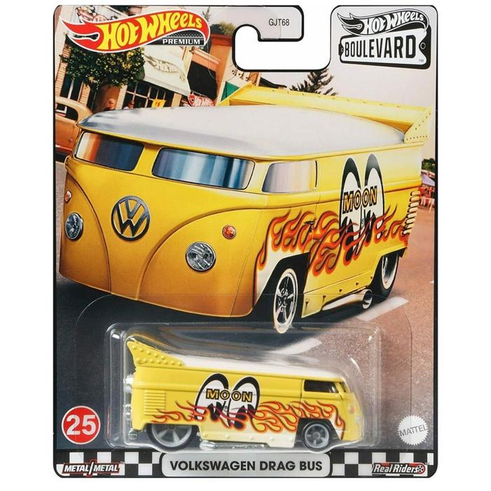 HOT WHEELS PREMIUM BOULEVARD VOLKSWAGEN DRAG BUS #25 MOON EYES HOT WHEELS PREMIUM BOULEVARD VOLKSWAGEN DRAG BUS #25 MOON EYES