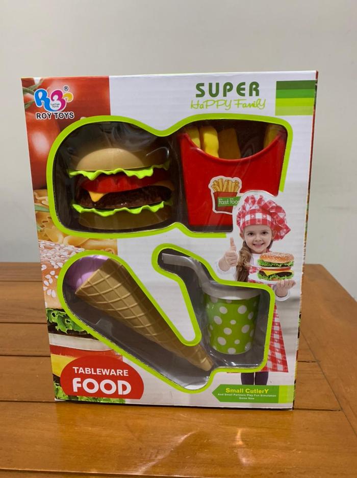 Gambar mainan burger set / mainan burger kentang dari Love Likely Shop undefined Tokopedia