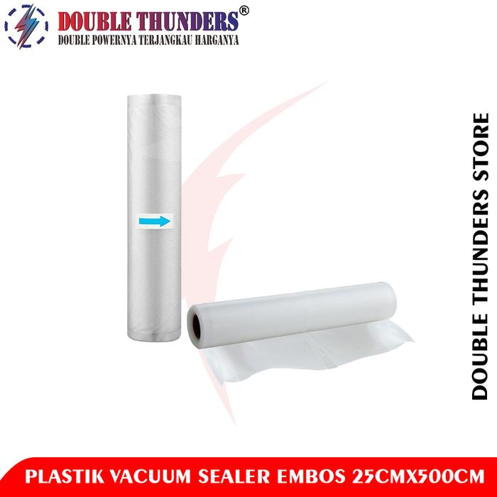Gambar DT Plastik Vacuum Embos Vacuum Sealer Roll - 25CM X 500CM dari Double Thunders Store undefined Tokopedia